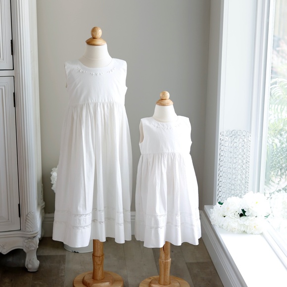 Strasburg Dress NWOT Ivory/White Cotton Lace size 7 Vacation Beach Portrait - Picture 7 of 9